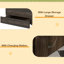 Grand lit escamotable style ferme avec station de charge, lit plateforme pliable avec grand tiroir de rangement pour chambre d'amis, petite chambre-119001978