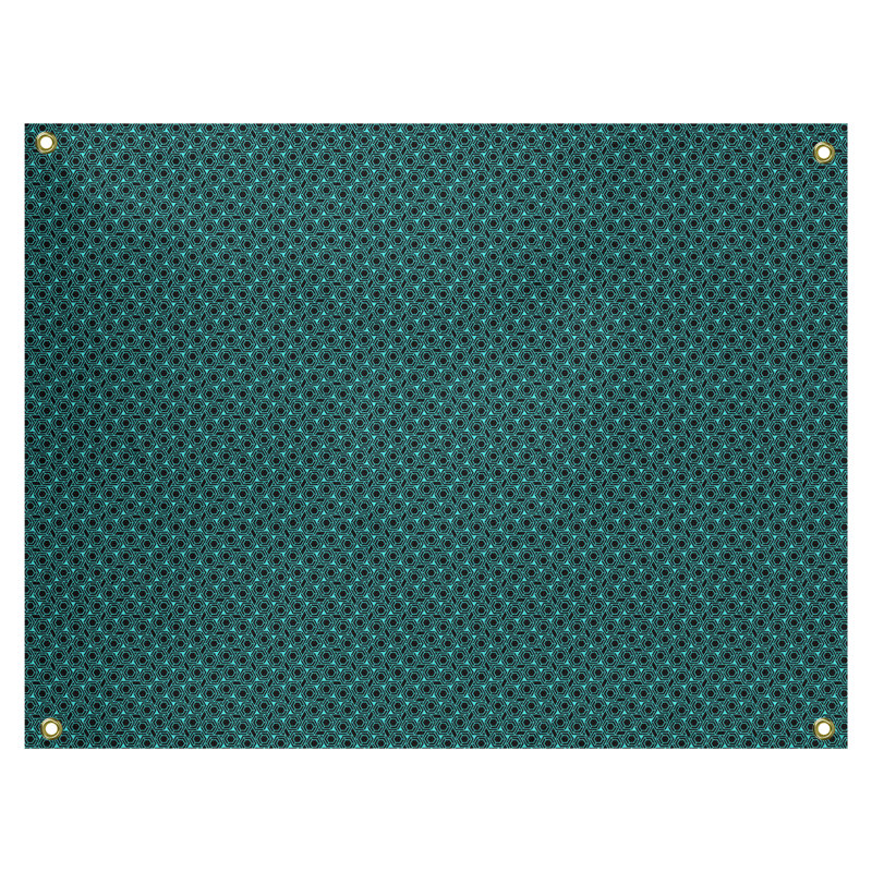 Tapisserie murale à treillis hexagonal, H 29 po x l 39 po, Vert