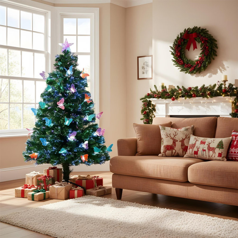 Lighted Artificial Christmas Tree, 4 ft.