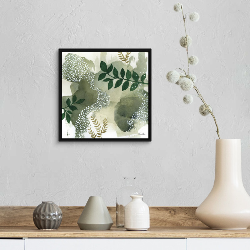Art mural sur toile Woodland Walk IV, Toile encadrée noire, H 14 po x l 14 po