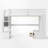 Full Size Loft Bed with Desk and Shelves, Two Built-in Drawers, Storage Staircase-349459616