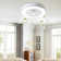 Dossiv 20.4" Semi Flush Mount Invisible LED Dimmable Ceiling Fan with Remote Control