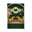 Tapis vert tissé à motif floral lavable Mosso-747158781
