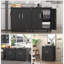 Armoire de rangement roulante en métal avec serrure et 2 clés