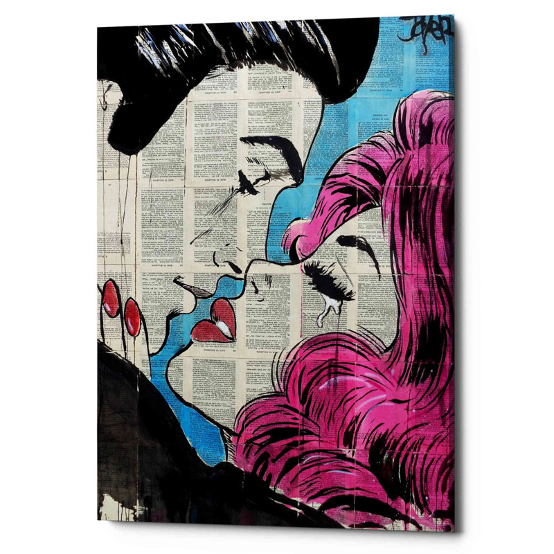 «Moments Like This Go Pop» par Loui Jover, art mural sur toile, H 34 po x l 26 po x P 1,25 po