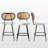 Counter Stool With Rattan Back-794839538