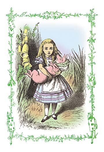 https://assets.wfcdn.com/im/47794868/resize-h600-w600%5Ecompr-r85/2388/23886998/Alice+In+Wonderland%3A+Alice+And+The+Pig-Baby+Print.jpg