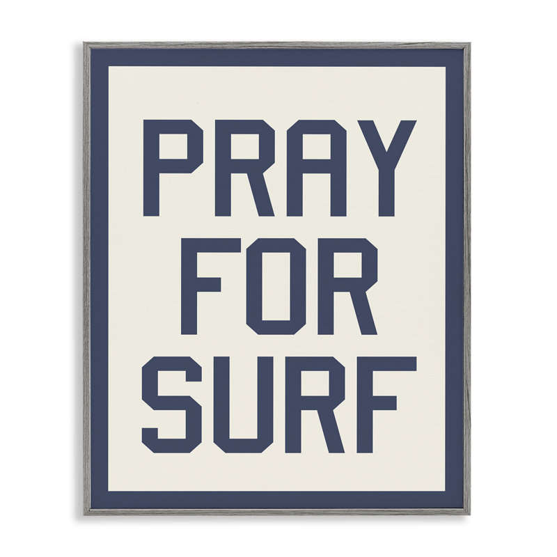 «Trinx Pray For Surf», art de la giclée encadrée par Daphne Polselli, H 30 po x l 24 po x P 1,5 po
