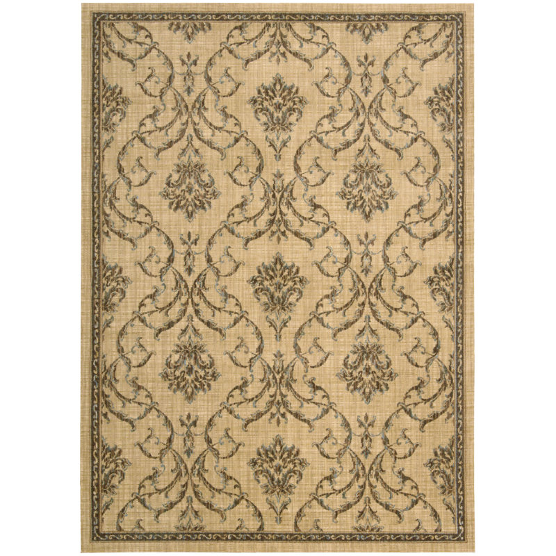 Tapis beige en laine Ryding, Rectangle 5 pi 6 po x 7 pi 5 po
