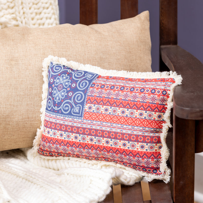 Coussin de voyage avec drapeau effilé Americana