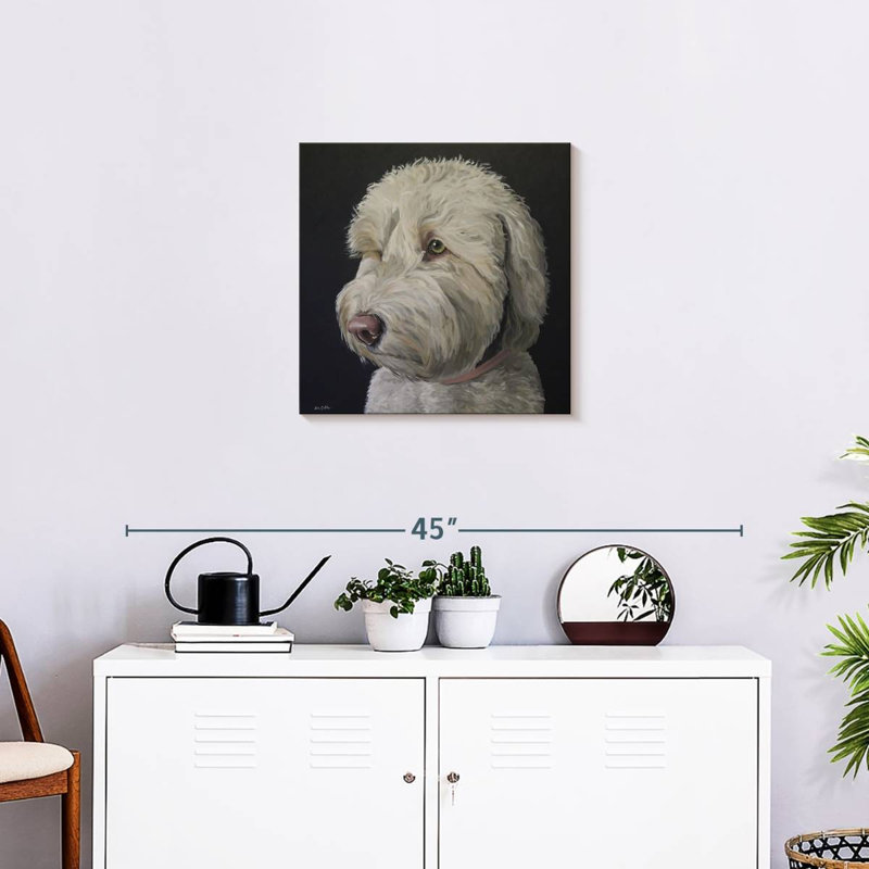 Crowle Labradoodle Goldendoodle White, 20" H x 20" W