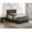 Lit simple en similicuir Anvers Cappuccino-758511506-758511594