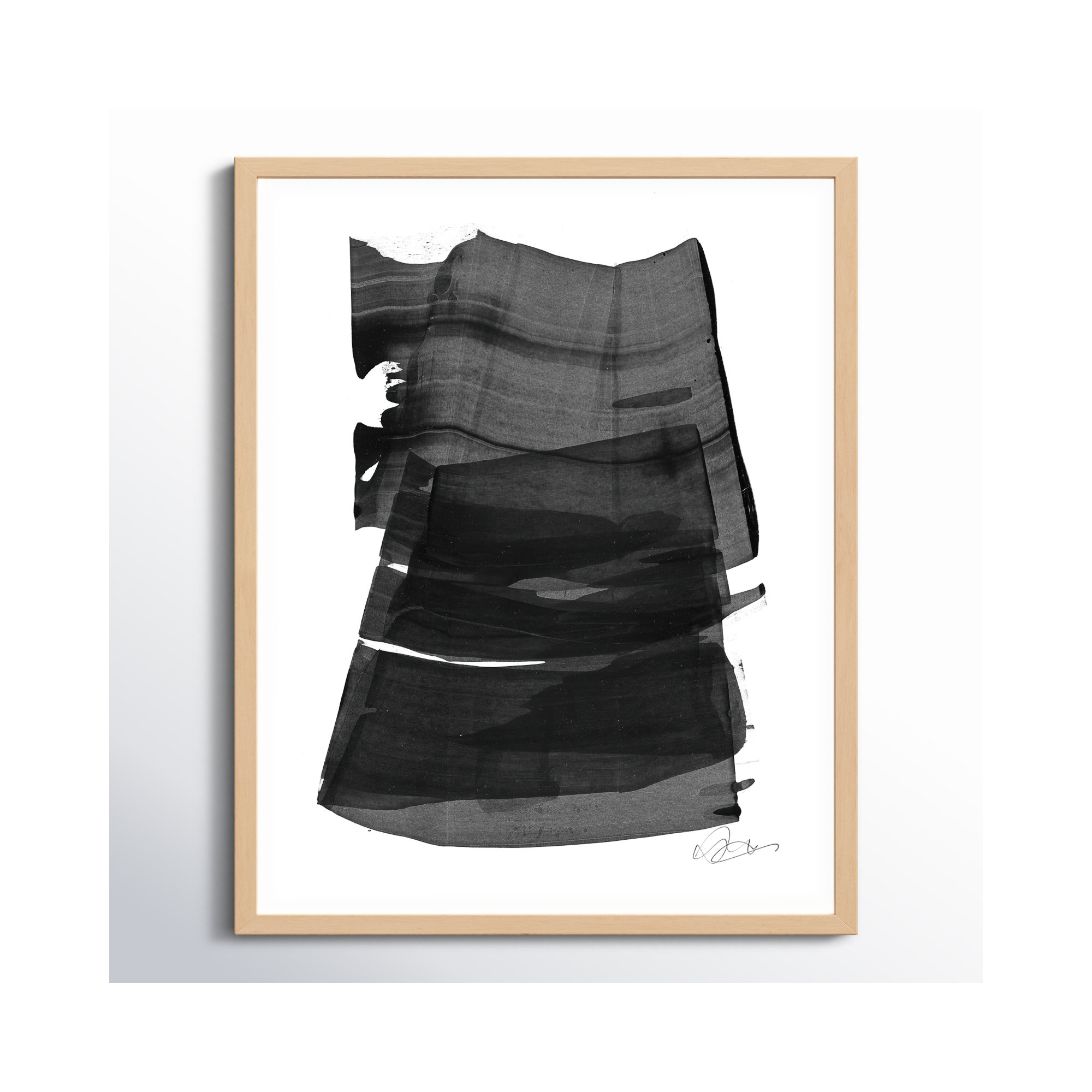 Brushstroke 2 by Jacques Pilon, Brown, 25" H x 20" W x 1.25" D