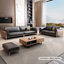 Coussin de canapé modulaire en similicuir noir-2038481148-2038481150