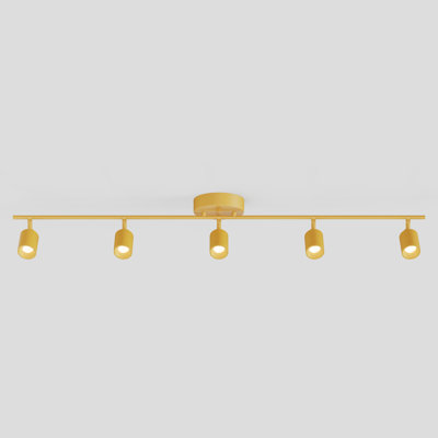 Shura 5-Light Integrated LED Track Light with Rotatable Heads, 4 ft. Track Lighting Kit, 3000k, 2450 Lumen