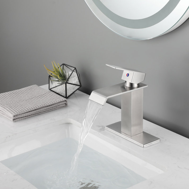 Robinet de lavabo vasque, Nickel brossé