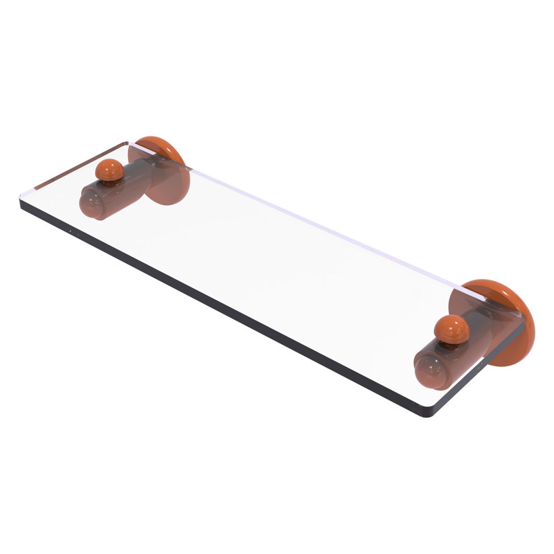 Tablette de meuble-lavabo en verre avec bords biseautés Soho Collection, H 2,75 po x l 16 po x P 5 po, Étincelle d'automne