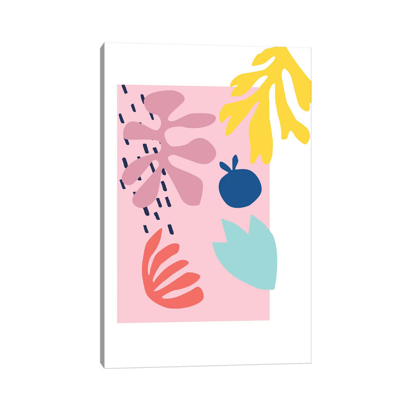 Pink Cut Out - Painting on Canvas, Wrapped Canvas, 101.6cm H x 66.04cm W x 1.91cm D