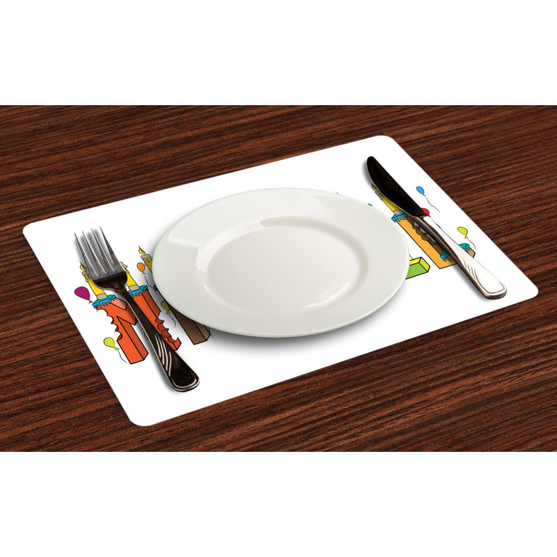 Polyester Abstract Rectangle Placemat