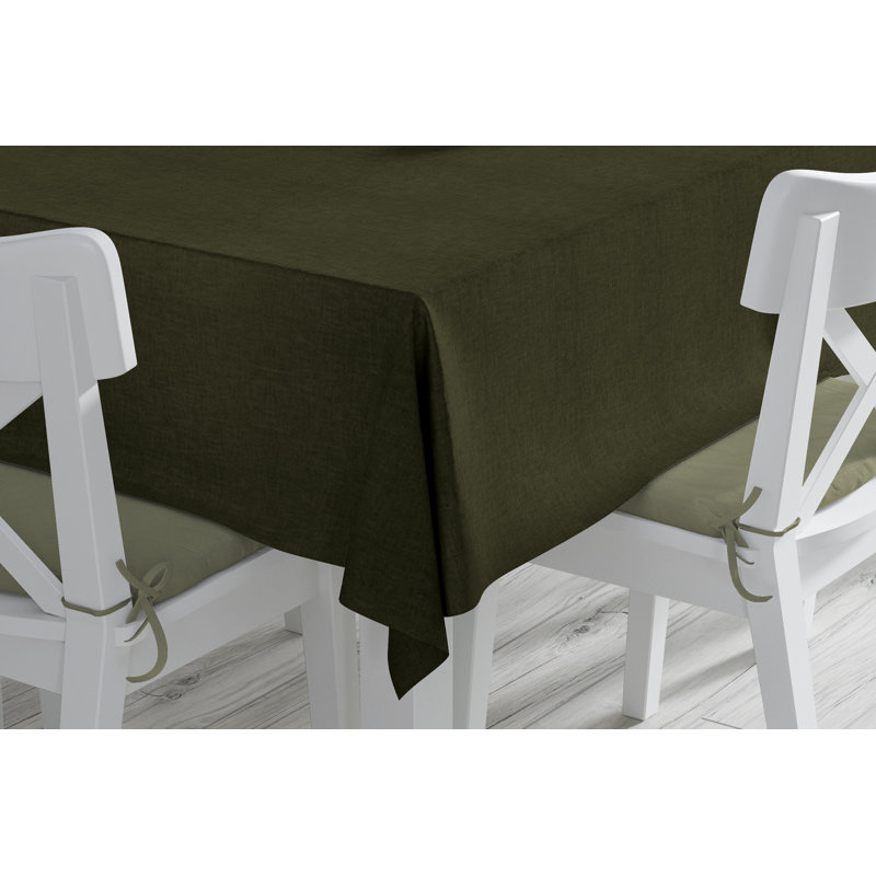 Nappe ronde en polyester Vallejos, 104 po x 60 po, oblong, Vert pin