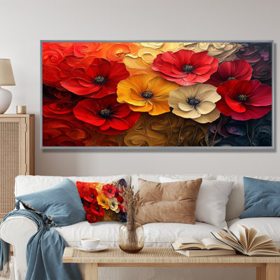 Crimson Serenity Of Vibrant Red Poppies I - Art mural coquelicots