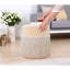 Pouf moderne en velours de couleur crème, 15,7 po x 17,7 po | 100% velours, éponge orthopédique 35 pouces de 2,4 pouces d'épaisseur | Pieds cachés recouverts de PVC, capacité de poids: 330 lb | Décoration de maison élégante et fonctionnelle-495072287