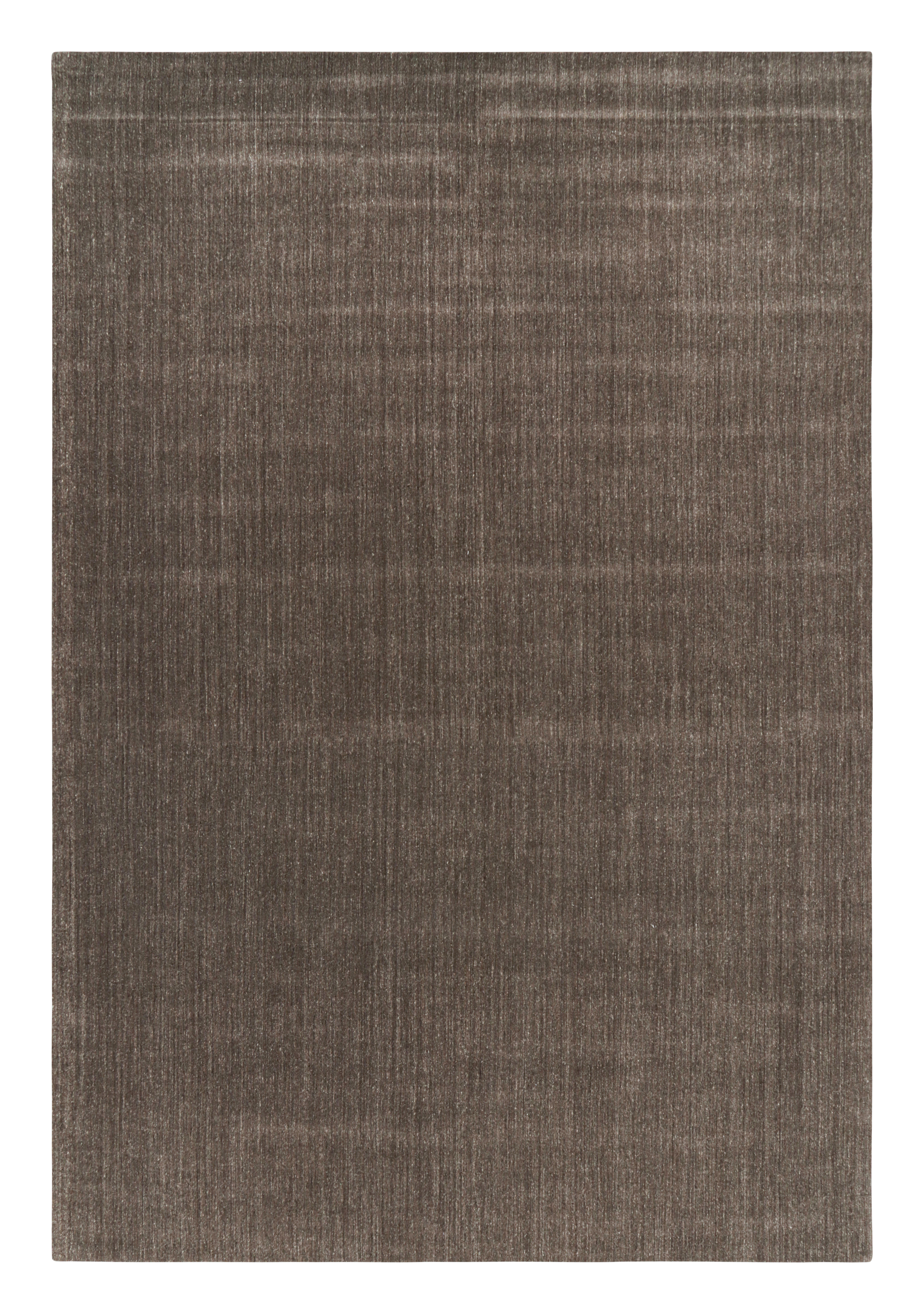 Rug & Kilim’S Oversized Modern Textural Solid Rug In Brown Tones And ...