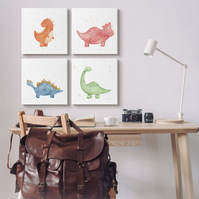 " Fun Nursery Dinosaurs Animals " by Lucille Price 4 - Pieces