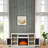 Electric Fireplace Tv Stand With Spacious Storage Console, Embossed Rustic Design, Remote Control, Cord Management, And Adjustable Shelves For Living Room-1105822677