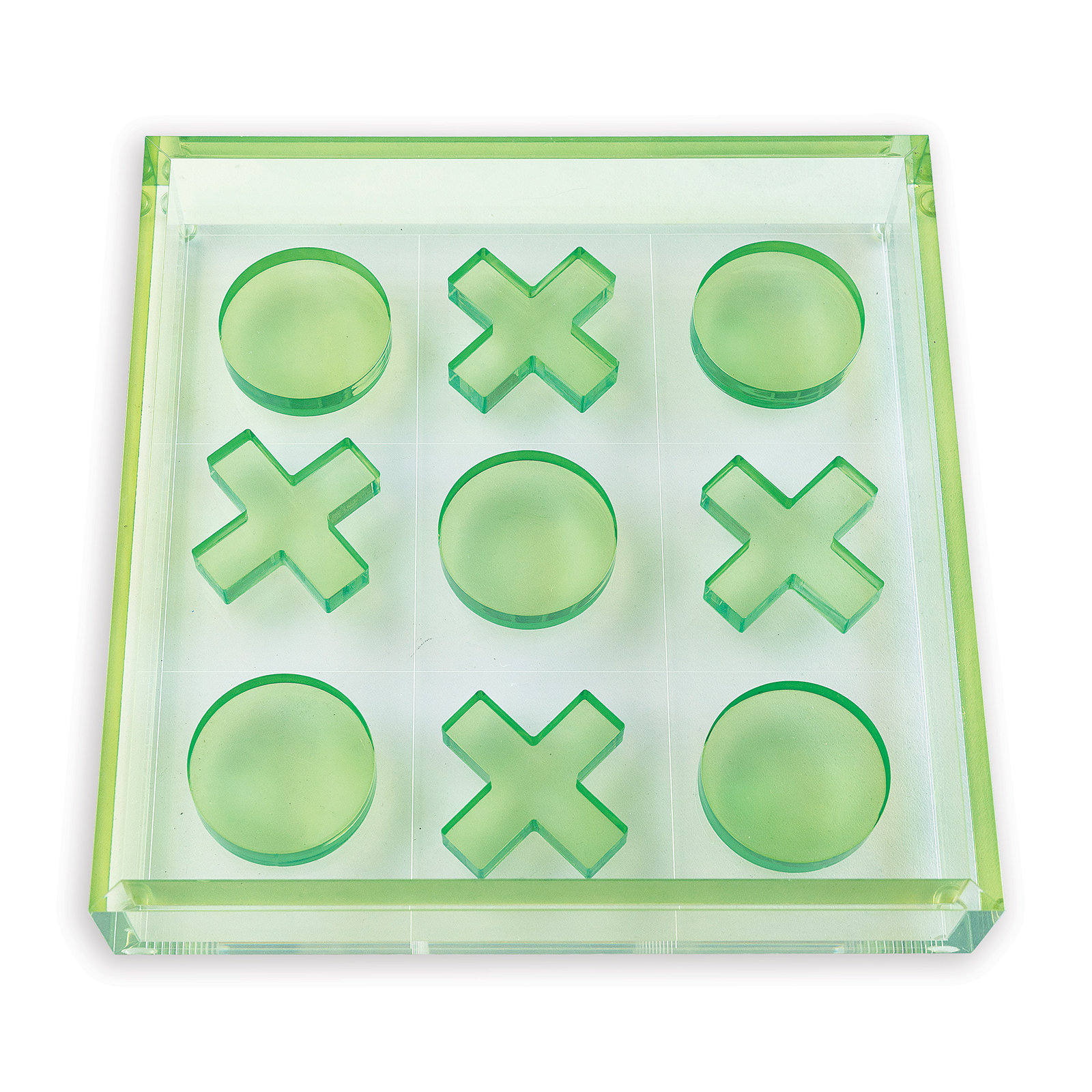 2 Player Acrylic Tic Tac Toe, Green
