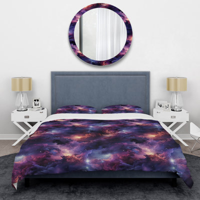 Enchanted Nebula Moody Patterns Duvet Cover