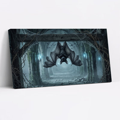 Art mural sur toile, chauve-souris noire
