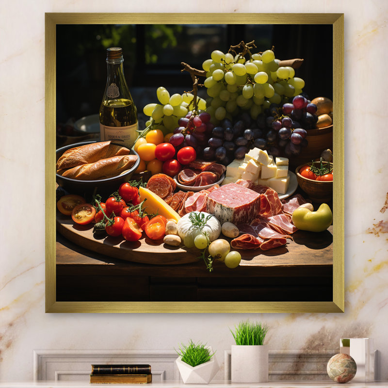 «Delectable Delights I», reproduction sur toile, H 16 po x l 16 po x P 1 po, Encadrement doré