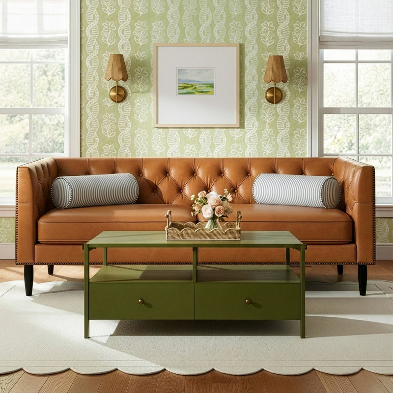 Woodford Upholstered 84.6'' Sofa, Brown