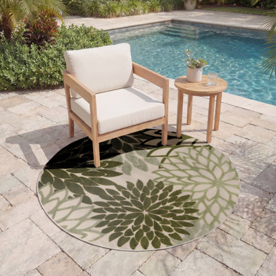 Tapis intérieur / extérieur floral Aril