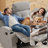 74.02" Wide Manual Reclining Sofa with Dual Cup Holders and Soft Microfiber Upholstery-102051324
