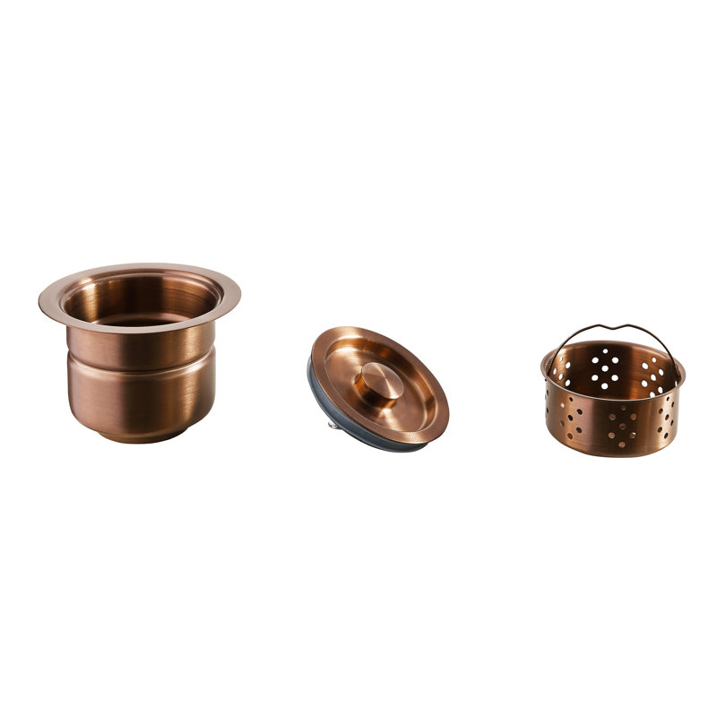 Swiss Madison 4.5" Stainless Steel Basket Drain, Rose Gold