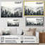 «Gray Misty Morning Forest Horizon», art mural encadré forêt-97012892-97012893