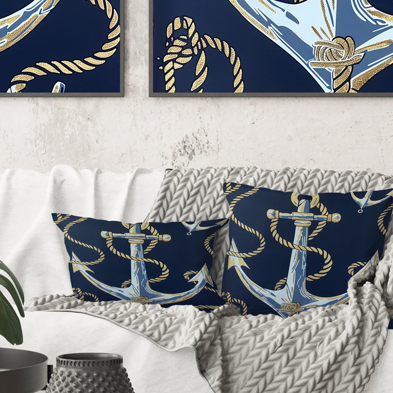 Coussin lombaire bleu et bleu