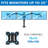 Full Motion Triple Monitor Universal 3 Desk Mount