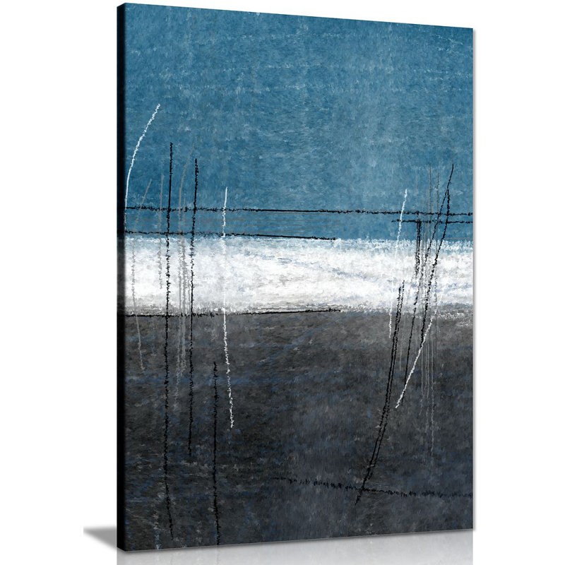 Stripe - Wrapped Canvas Painting, 31cm H x 20cm W