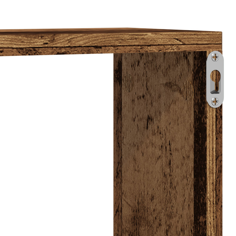 Floating Shelf, Rustic Brown, 26cm H x 80cm W x 15cm D