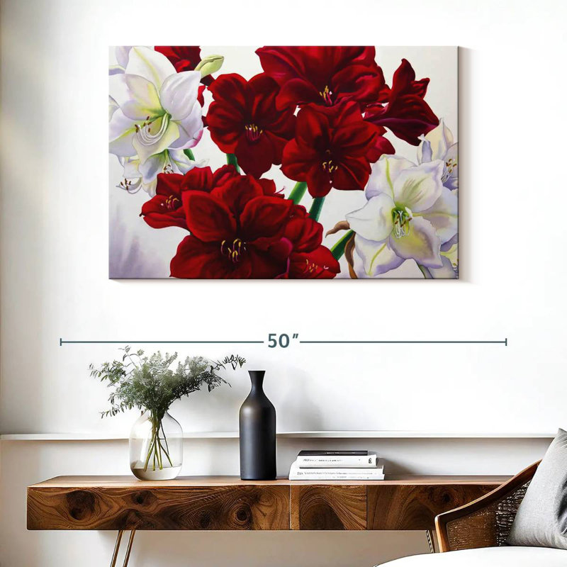 Harnek Red And White Amaryllis