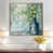 Toile avec cadre flottant or