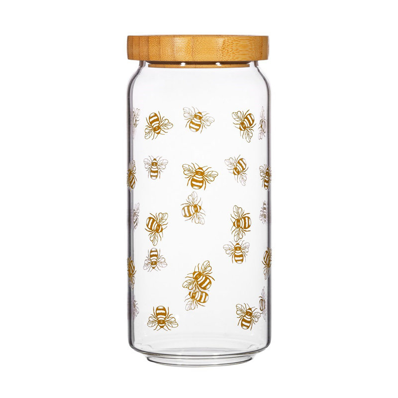 Glass Jar, 20cm H x 9cm W x 9cm D