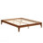 12 Inch Queen Size Solid Dry Bamboo Wood Platform Bed Frame, With Wood Slat Support, No Box Spring Needed, Easy Assembly-912531555-912531556