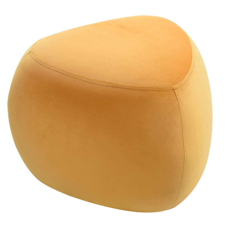 Pouf Dann Foley - Tarrance Hassock, Polyester jaune doré