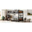 Lit double superposé double en métal de couleur rétro, détachable en lit mezzanine et plateforme, facile à assembler seul - lit de couleur, séparable pour différentes configurations de chambre, expérience de sommeil tranquille