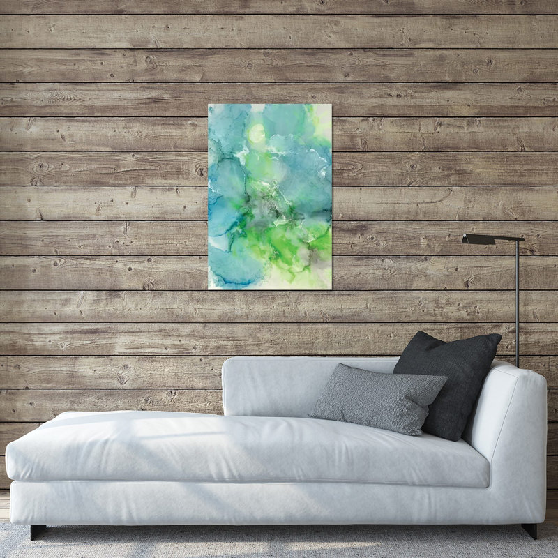Impression de cristal turquoise sur verre acrylique