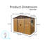 Remise de rangement extérieure de 8 pi x 4 pi, maisonnette de jardin avec base en métal, portes coulissantes doubles, bouches d'aération, dégagement de rangement pour la cour arrière, patio, garage, pelouse, café